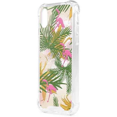 Flamingo Pattern iPhone XS Clear Case