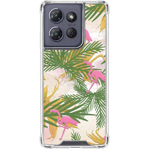 Flamingo Pattern Moto G 5G (2025) Clear Case