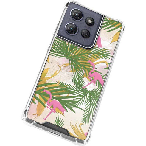 Flamingo Pattern Moto G 5G (2025) Clear Case