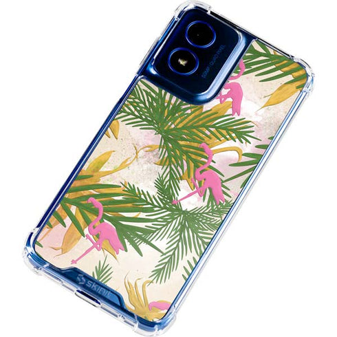 Flamingo Pattern Moto G Play 4G (2024) Clear Case