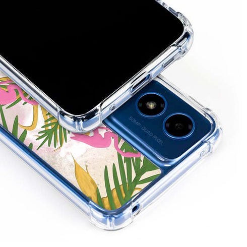 Flamingo Pattern Moto G Play 4G (2024) Clear Case