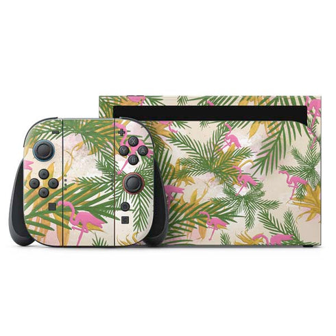 Flamingo Pattern Nintendo Skins
