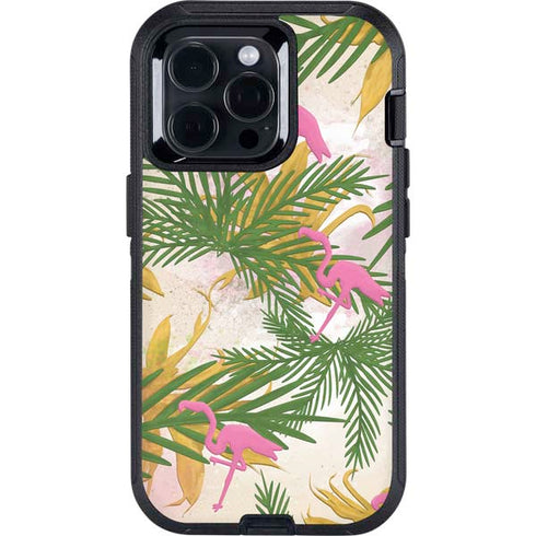 Flamingo Pattern Otterbox Defender iPhone Skin
