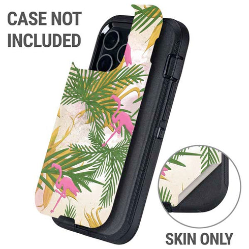 Flamingo Pattern Otterbox Defender iPhone Skin