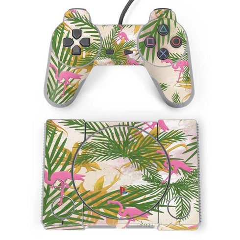 Flamingo Pattern PlayStation Classic Bundle Skin