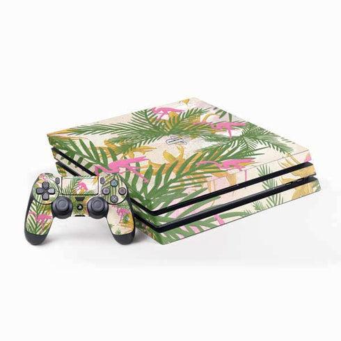 Flamingo Pattern PS4 Pro Bundle Skin