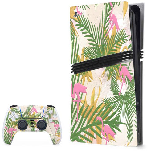 Flamingo Pattern PS5 Pro Bundle Skin