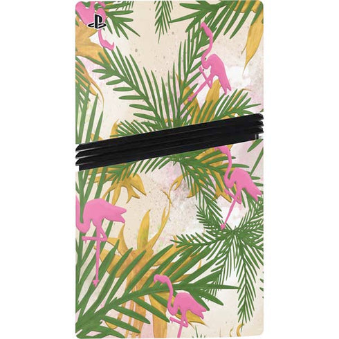 Flamingo Pattern PS5 Pro Disk Bundle Skin
