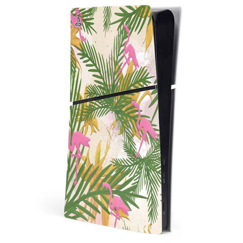 Flamingo Pattern PS5 Slim Digital Edition Console Skin