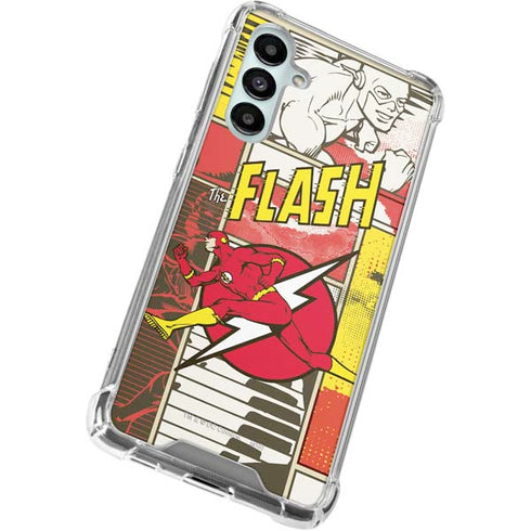 DC Comics Flash Block Pattern Galaxy A16 5G Clear Case