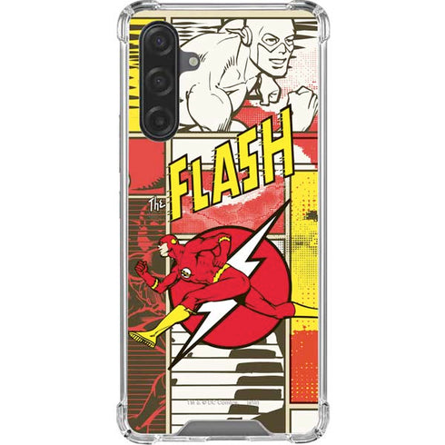 DC Comics Flash Block Pattern Galaxy A17 Clear Case