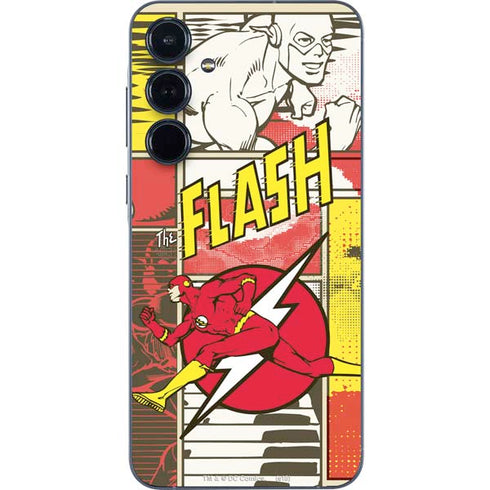 DC Comics Flash Block Pattern Galaxy A35 5G Skin