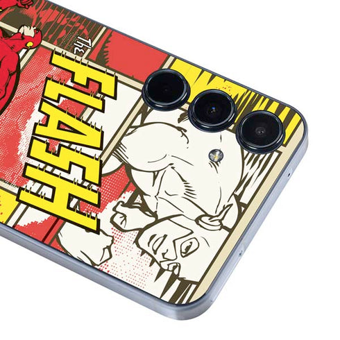 DC Comics Flash Block Pattern Galaxy A35 5G Skin