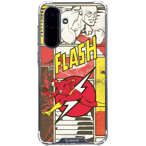DC Comics Flash Block Pattern Galaxy A36 5G Clear Case