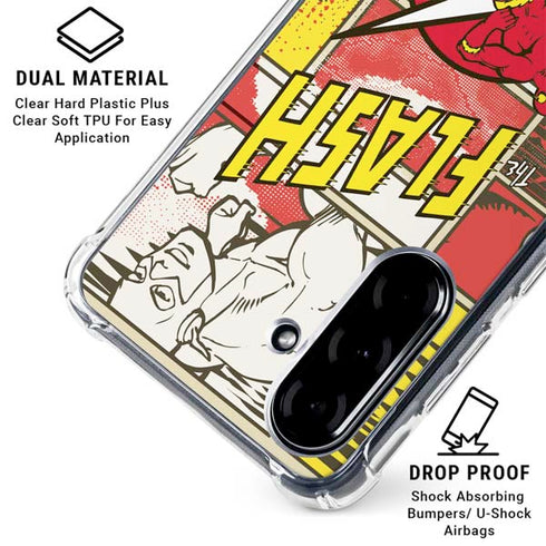 DC Comics Flash Block Pattern Galaxy A36 5G Clear Case