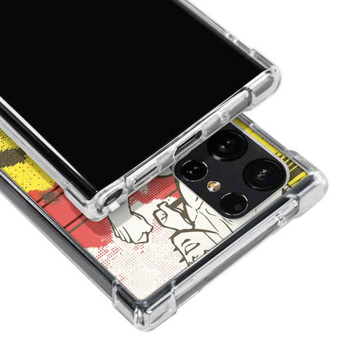 DC Comics Flash Block Pattern Galaxy S23 Ultra Clear Case