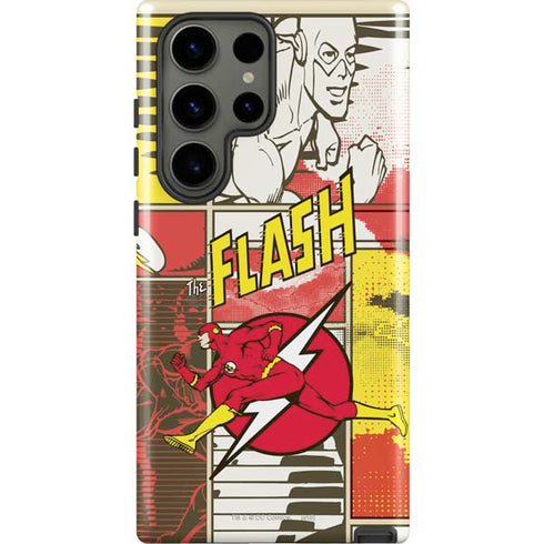 DC Comics Flash Block Pattern Galaxy S23 Ultra Pro Case