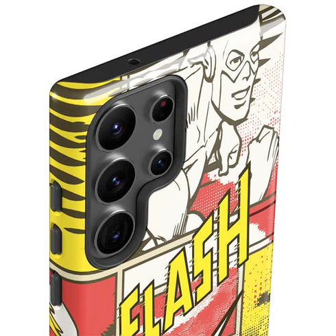 DC Comics Flash Block Pattern Galaxy S23 Ultra Pro Case