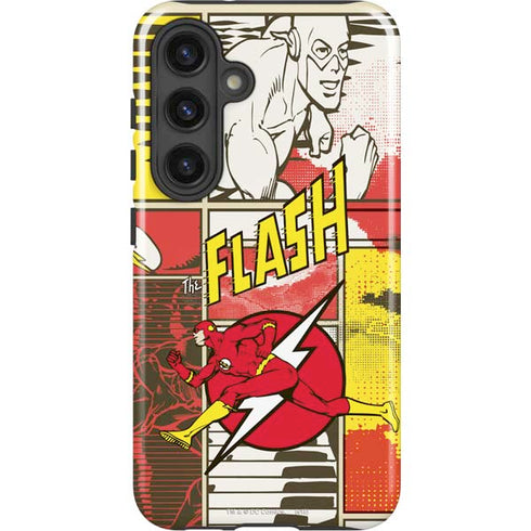 DC Comics Flash Block Pattern Galaxy S25 Impact Case