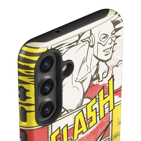 DC Comics Flash Block Pattern Galaxy S25 Impact Case