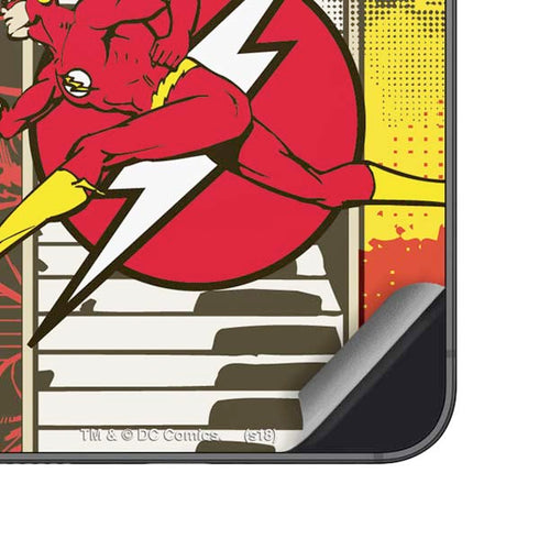 DC Comics Flash Block Pattern Galaxy S24 Plus Skin