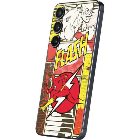 DC Comics Flash Block Pattern Galaxy S25 Skin