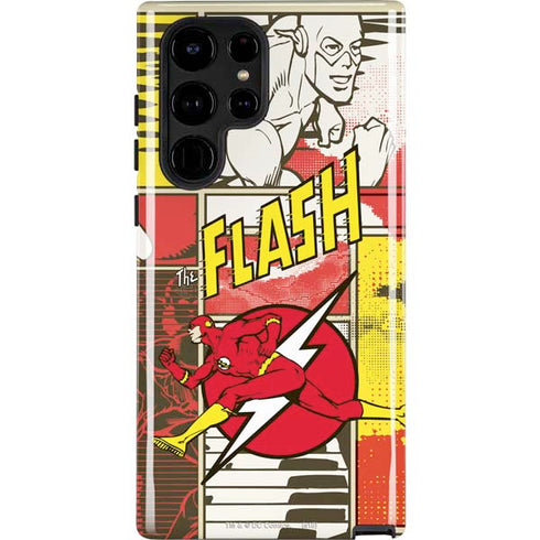 DC Comics Flash Block Pattern Galaxy Cases