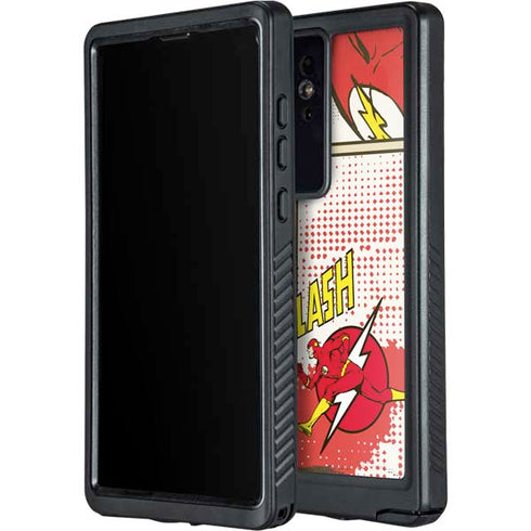 DC Comics Flash Block Pattern Galaxy S24 Ultra Waterproof Case