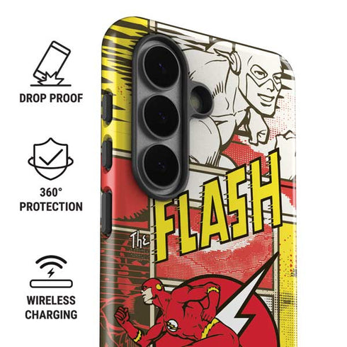DC Comics Flash Block Pattern Galaxy S26 Plus Impact Case