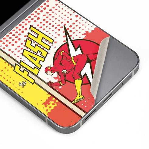 DC Comics Flash Block Pattern Galaxy Z Flip6 Skin