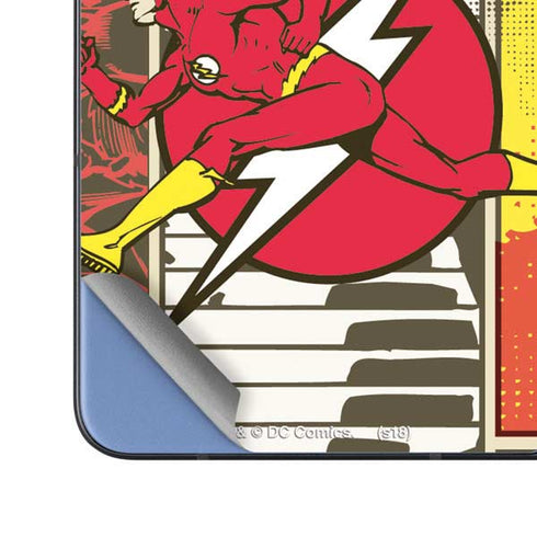 DC Comics Flash Block Pattern Galaxy Z Fold5 5G Skin