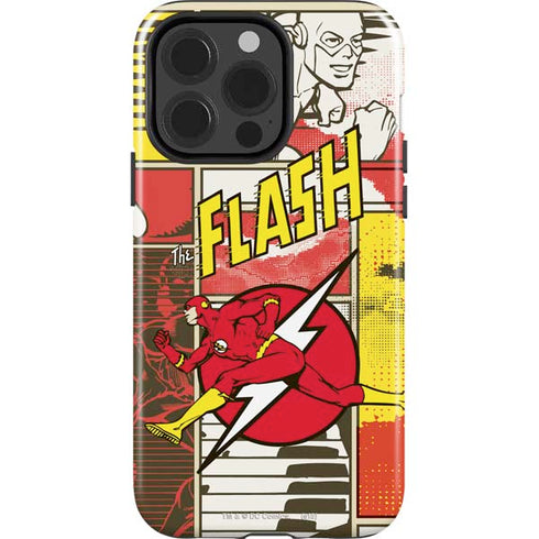 DC Comics Flash Block Pattern iPhone 15 Pro Impact Case
