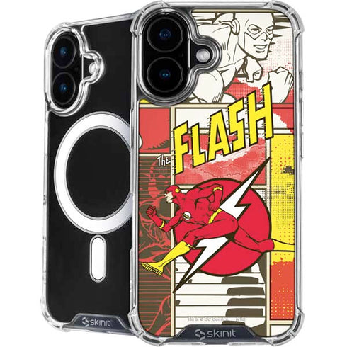 DC Comics Flash Block Pattern iPhone 16 MagSafe Case