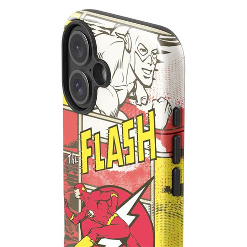 DC Comics Flash Block Pattern iPhone 16 Plus Impact Case