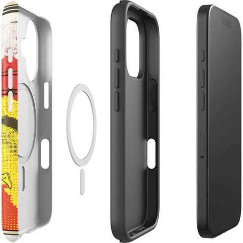 DC Comics Flash Block Pattern iPhone 16 Plus Magsafe Impact Case