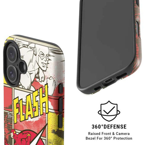 DC Comics Flash Block Pattern iPhone 16 Plus Magsafe Impact Case