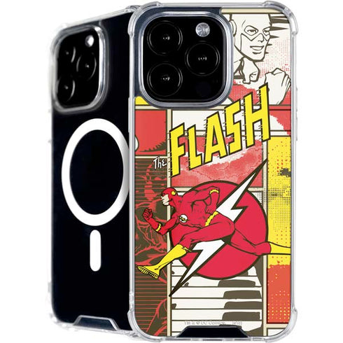 DC Comics Flash Block Pattern iPhone 16 Pro Max MagSafe Case