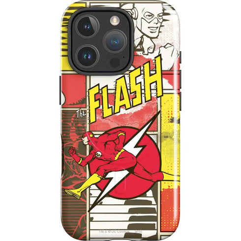 DC Comics Flash Block Pattern iPhone 16 Pro Max Magsafe Impact Case