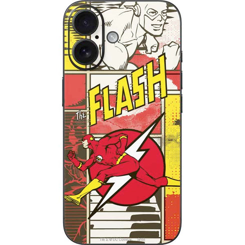 DC Comics Flash Block Pattern iPhone 16 Skin