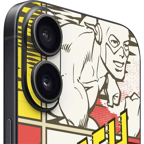 DC Comics Flash Block Pattern iPhone 16 Skin