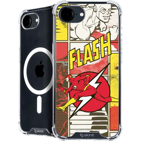 DC Comics Flash Block Pattern iPhone 16e MagSafe Case