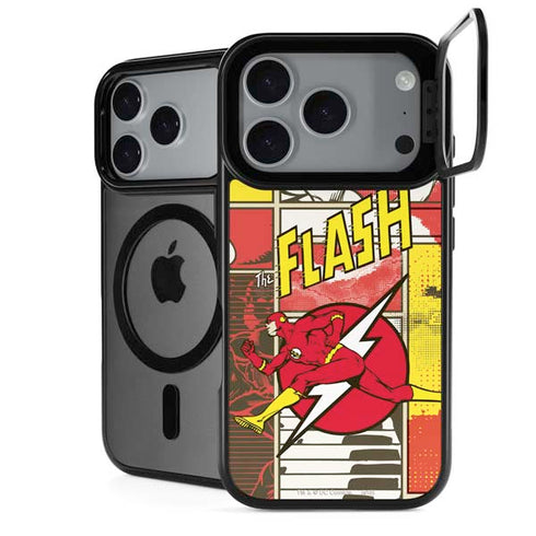 DC Comics Flash Block Pattern iPhone 18 Pro Max Kickstand Case