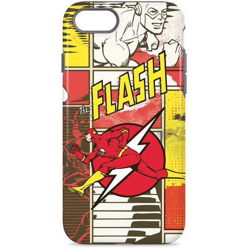 DC Comics Flash Block Pattern iPhone Cases