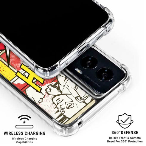 DC Comics Flash Block Pattern Moto G Power 5G (2024) Clear Case