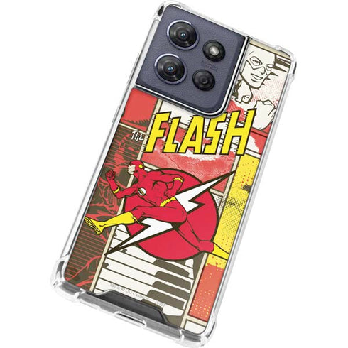 DC Comics Flash Block Pattern Moto G Stylus 5G (2025) Clear Case