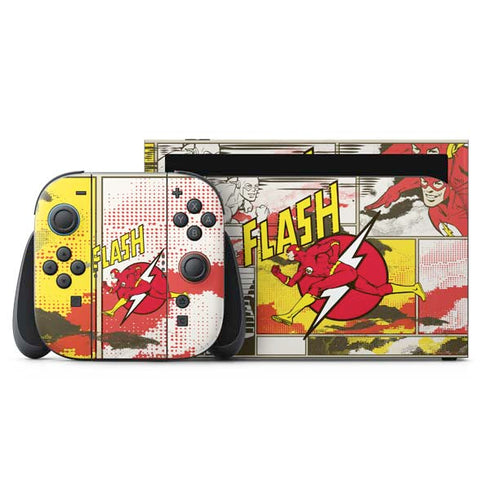 DC Comics Flash Block Pattern Nintendo Skins