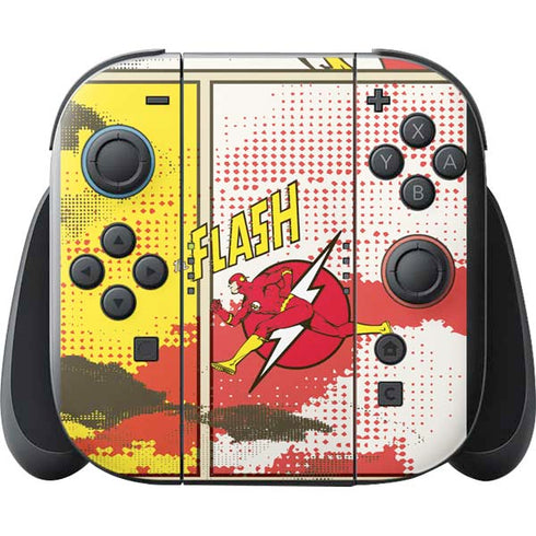 DC Comics Flash Block Pattern Nintendo Switch 2 (2025) with Joy-Con Skin