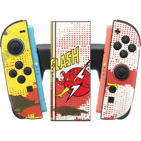 DC Comics Flash Block Pattern Nintendo Switch 2 (2025) Joy-Con Controller Skin