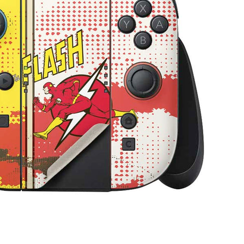 DC Comics Flash Block Pattern Nintendo Switch 2 (2025) Joy-Con Controller Skin