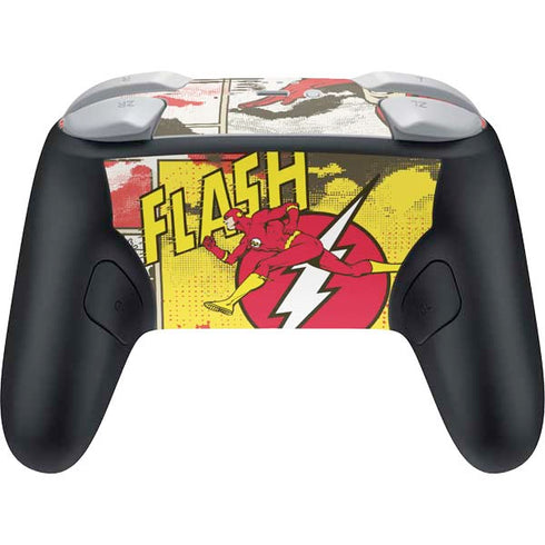 DC Comics Flash Block Pattern Nintendo Switch 2 (2025) Pro Controller Skin